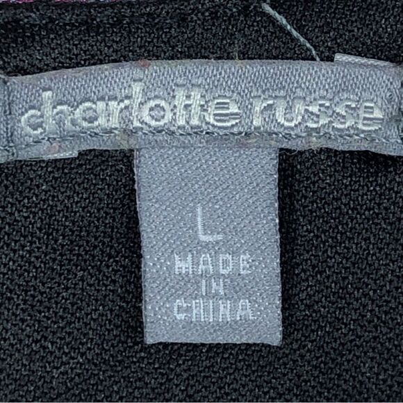 Charlotte Russe Pink and Purple Tank Top with Cutout Peplum - Picture 3 of 3